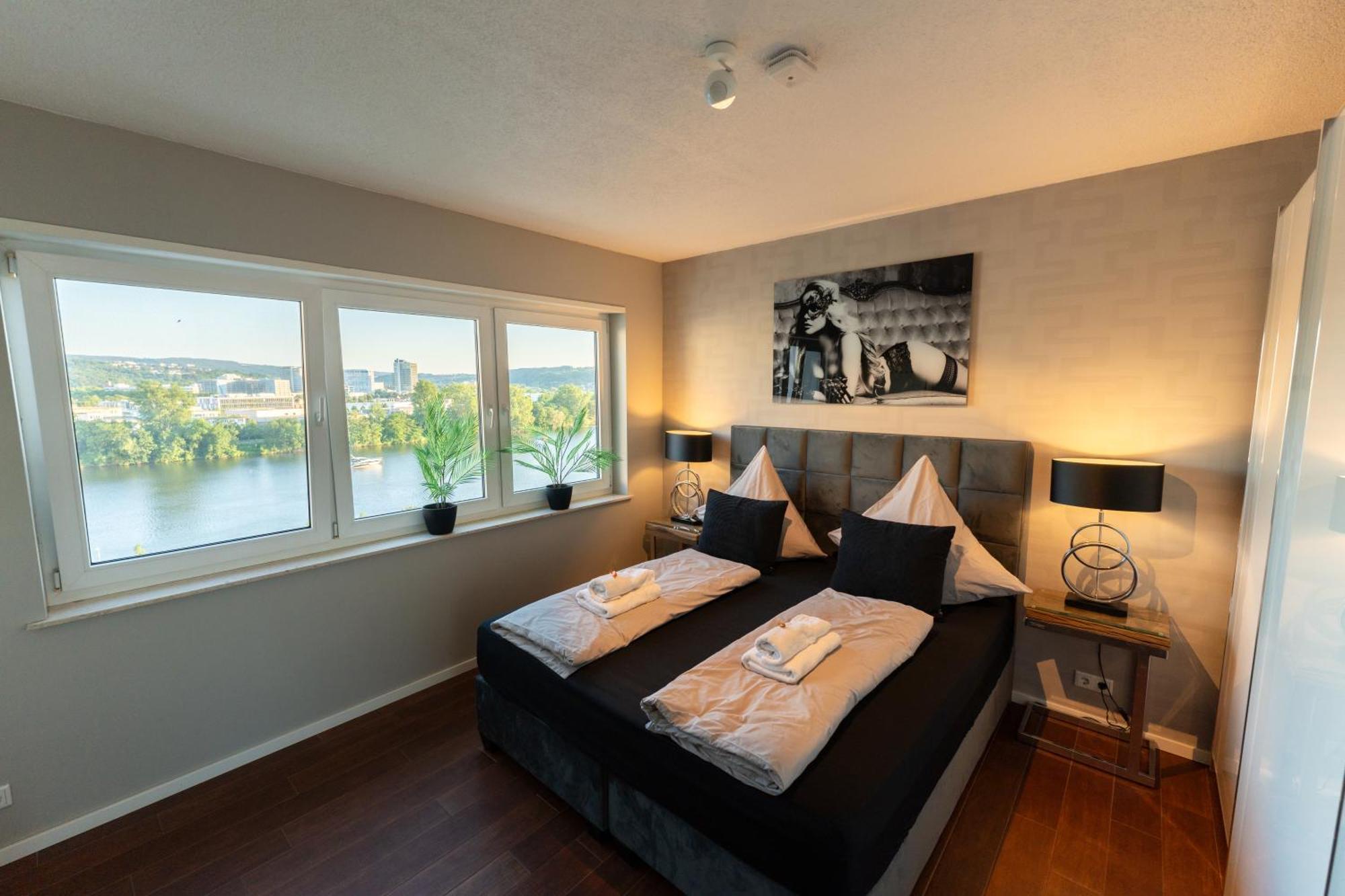 קובלנץ Penthouse Wohnung Mit Schoenem Moselblick In Metternich מראה חיצוני תמונה