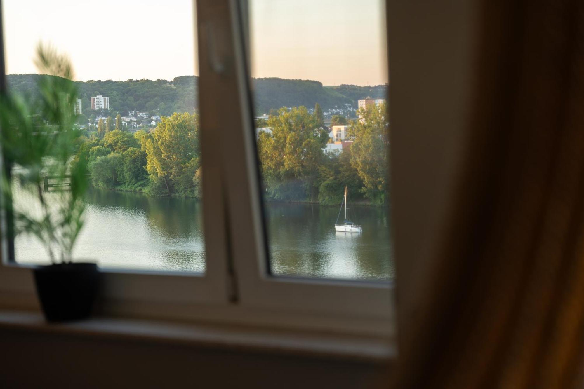קובלנץ Penthouse Wohnung Mit Schoenem Moselblick In Metternich מראה חיצוני תמונה